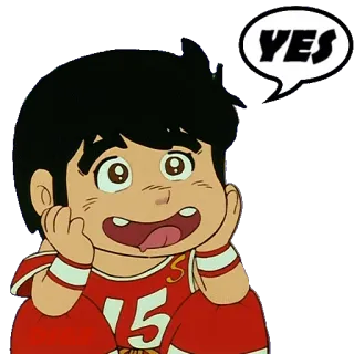 👍 YES cartoon, yes, anime, boy telegram sticker