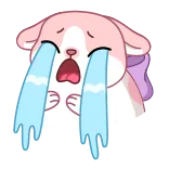 😭 llorando, triste, dibujos animados, emocional, kawaii, lindo, lágrimas telegram sticker