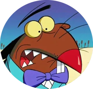 ⚪️ Daggett Doofus Beaver The Angry Beavers cartoon, beaver, angry, funny, 90s, nickelodeon telegram sticker