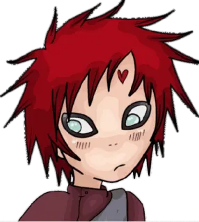 😏 Gaara Naruto Anime, Manga, Ninja, Pasir, Karakter whatsapp sticker