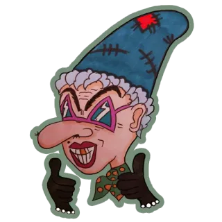👍 cartoon, witch, character, fantasy, sticker whatsapp sticker