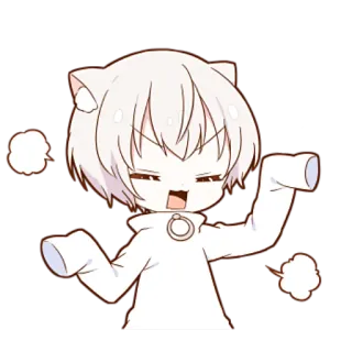 🤬 Anime, Katze, Süß, Wütend, Manga, Sticker whatsapp sticker