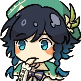 😐 Venti Genshin Impact Anime, Video game, Venti, Genshin Impact telegram sticker