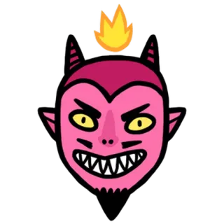 😈 ปีศาจ, การ์ตูน, ปีศาจร้าย, ความโกรธ, ความชั่วร้าย telegram sticker