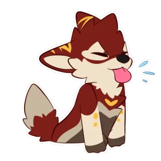 😜 perro, animal, lengua, gracioso, lindo, dibujo animado, pegatina telegram sticker