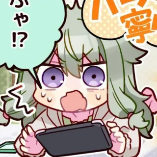 🍵 ふや！？ Anime, Manga, Choqué, Gaming, Mignon, Kawaii whatsapp sticker