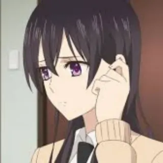 😕 anime, girl, woman, character whatsapp sticker