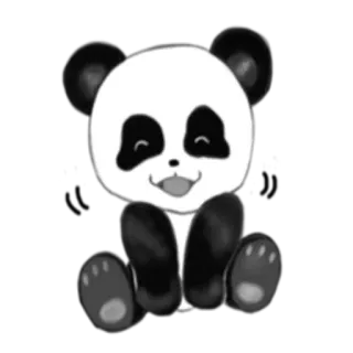 😄 Panda, Animale, Carino, Kawaii, Orso telegram sticker