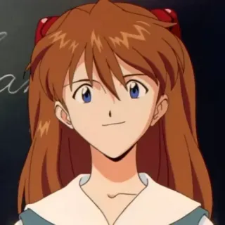 ❤️ Asuka Langley Soryu Neon Genesis Evangelion anime, character, cartoon, girl, portrait telegram sticker