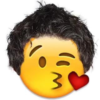 😘 Emoji, Cium, Cinta, Hati, Berkedip, Wajah whatsapp sticker