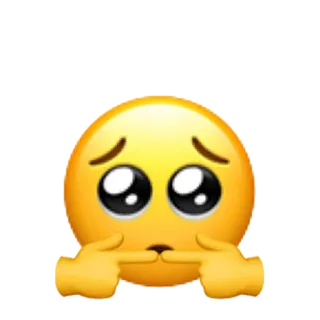 🥺 Biểu tượng cảm xúc, Ngại ngùng, Ngón tay, Đỏ mặt, Lo lắng telegram sticker