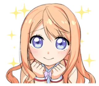 😻 anime, girl, cute, sparkle, kawaii, cartoon telegram sticker