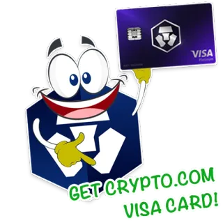 💳 GET CRYPTO.COM VISA CARD! Cripto, Cartão Visa, Criptomoeda, Finanças, Moeda digital, Cripto telegram sticker