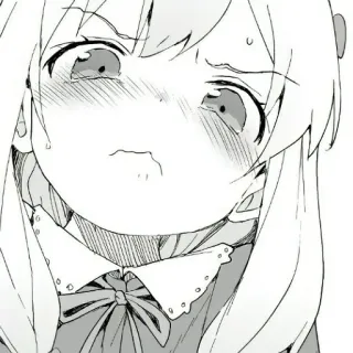 😡 anime, manga, smutny, płacz, dziewczyna, emocjonalny telegram sticker