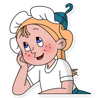 ☺️ desenho animado, menina, personagem, ilustração, criança, retrato telegram sticker