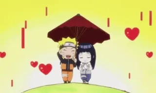 ❤ Naruto naruto, hinata, anime, manga, miłość, para, serca telegram sticker