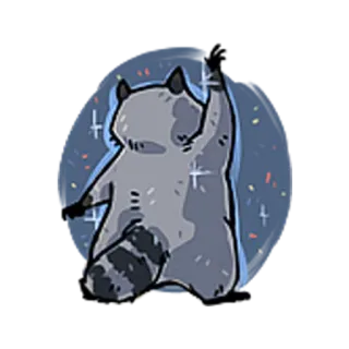 🌚 gấu mèo, động vật, sticker, hoạt hình, dễ thương, lông lá telegram sticker
