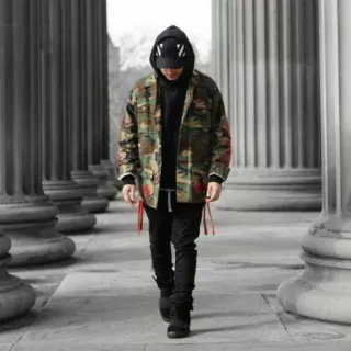 🚶 mode, camouflage, veste, streetwear, style telegram sticker