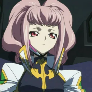 🔗 Shirley Fenette Code Geass anime, cabelo rosa, Code Geass, personagem telegram sticker