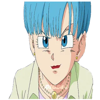 🤨 Bulma Dragon Ball Anime, Dessin animé, Fille, Portrait, Personnage, Bulma, Dragon Ball whatsapp sticker
