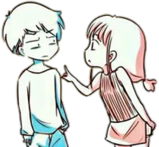 👫 cartoon, characters, interaction, anime, sketch, drawing whatsapp sticker