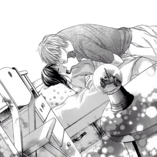 ❤ anime, romance, couple, kiss, love, manga telegram sticker