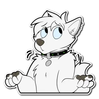 🙄 Furry, Hond, Cartoon, Schattig, Wolf telegram sticker