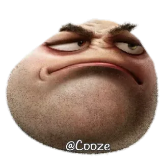 😒 @Cooze meme, internet meme, funny, face, grumpy, expression telegram sticker