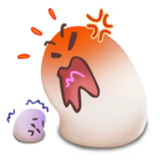 😠 zangado, irritado, chateado, irritadiço, desenho animado, emoção, expressão facial telegram sticker