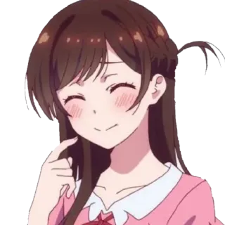😅 anime, cô gái, cười, hoạt hình, nhân vật whatsapp sticker