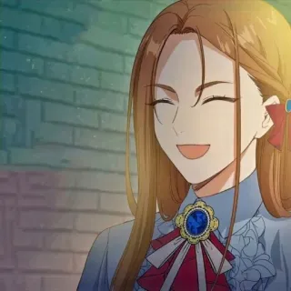 👗 Anime, Personaje, Dibujo animado, Mujer, Sonriendo, Morena telegram sticker