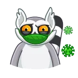 🦠 lemur, animal, cartoon telegram sticker
