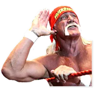 🙉 Hulk Hogan Wrestler, Hulk Hogan, Wrestling, Wrestling professionale telegram sticker