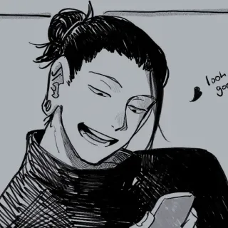 🕷 look good Anime, Sorriso, Telefono, Schizzo, Felice telegram sticker