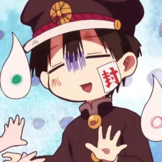 🕊 Hanako-kun Toilet-bound Hanako-kun anime, manga, hanako-kun, toilet-bound hanako-kun, sticker, cute, chibi telegram sticker