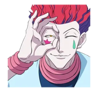 👁 Hisoka Hunter x Hunter anime, hisoka, hunter x hunter, character, sticker telegram sticker