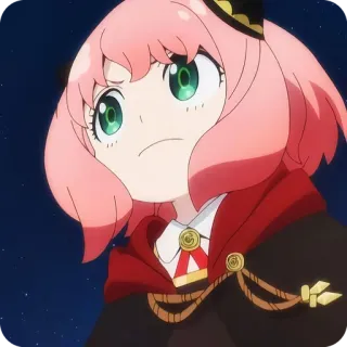 🙂 Anya Forger Spy x Family Anime, Spy x Family, Anya Forger, Słodkie, Kreskówka telegram sticker