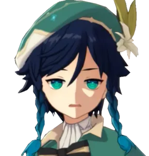 😓 Venti Genshin Impact venti, genshin impact, anime, video game, personagem, expressão, beicinho telegram sticker