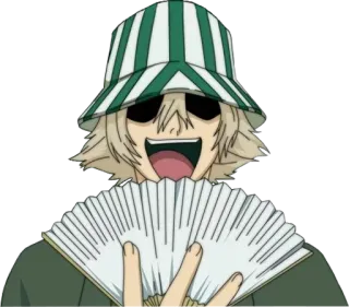 😄 Kisuke Urahara Bleach Anime, Bleach, Postać, Kisuke Urahara whatsapp sticker