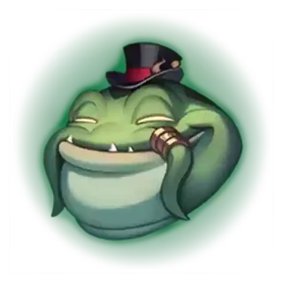 😁 żaba, kapelusz, zielony, kreskówka, zwierzę telegram sticker
