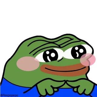 ☺️ Pepe the Frog @Peepopepe Meme, Pepe la Rana, Kawaii, Meme di Internet whatsapp sticker