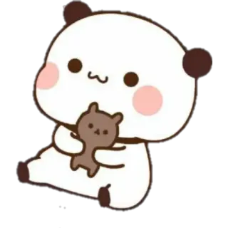☺️ แพนด้า, หมี, น่ารัก, การ์ตูน, คาวาอิ, สติกเกอร์ telegram sticker