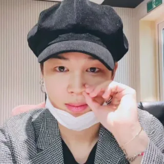 🥢 Jimin K-Pop, Sänger, Porträt, Person, Promi, Jimin, BTS telegram sticker