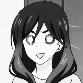 🖤 anime, dibujos animados, chica, gracioso, expresión telegram sticker
