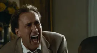 🥃 Nicolas Cage, meme, scream, funny, actor, expression telegram sticker