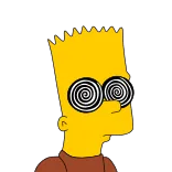 👁 Bart Simpson The Simpsons cartoon, simpsons, bart, hypnotized, animated telegram sticker