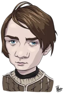 👁 Joffrey Baratheon Game of Thrones Джоффри Баратеон, Игра престолов, фэнтези, персонаж, портрет, сериал, рисунок telegram sticker