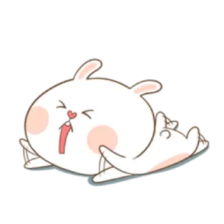 😂 bunny, rabbit, middle finger, offensive gesture, cartoon, cute, humor whatsapp sticker