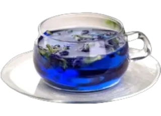 💙 tea, blue, drink, cup, beverage, flower telegram sticker