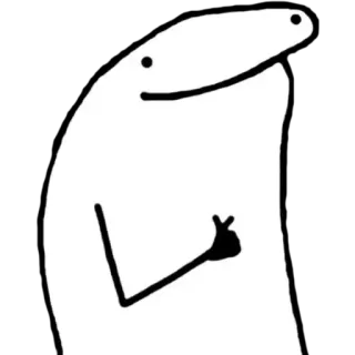 💖 flork, finger heart, love, cute, simple telegram sticker